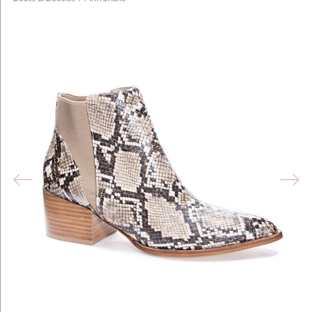 Chinese Laundry Natural Snakeskin Finn Bootie
